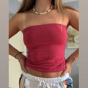 Red Bandeau Top